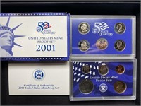 2001 US Mint Proof Coin Set