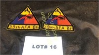 Two vintage military patches