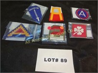 Six military patches