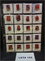 Twenty military pins