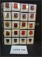 Twenty military pins