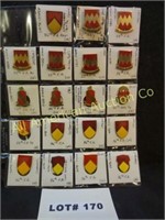 Nineteen military pins