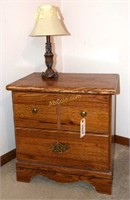 Small Lamp & 2 drawer bedside table