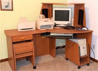 Computer; Printer; Monitor & Desk