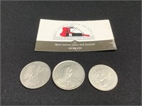 Germany 2 + 5 Mark Coins, Switzerland 5 Francs