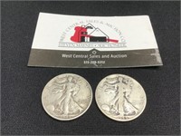 1943 & 1944-D Walking Liberty 50 Cent