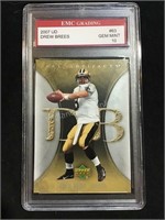 2007 UD Drew Brees Graded Football Card