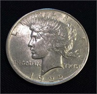 1922D Peace Silver Dollar