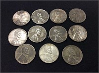 11 US WWII Steel Cents