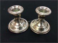Empire Sterling Silver Candle Holders