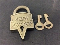 Antique Keen Kutter Padlock with Keys, Works
