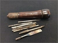 Old School Multi Tool, Wood Handle Holds Tools