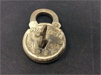 Old Winchester Six Lever Padlock with Key