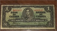 1937 BANK OF CANADA $1.00 NOTE T/N4665155