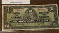 1937 BANK OF CANADA $1.00 NOTE X/A3409662