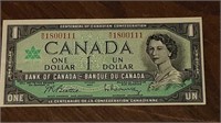 1867-1967 CANADIAN $1.00 DOLLAR NOTE M/O1800111