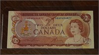 1974 CANADIAN $2.00 DOLLAR NOTE ABA9494977