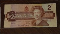1974 CANADIAN $2.00 BIRD DOLLAR NOTE EGL1681261