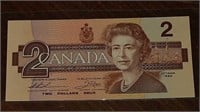 1974 CANADIAN $2.00 BIRD DOLLAR NOTE CBD4918372