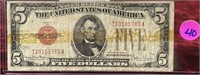 1928f Washington DC $5 Note