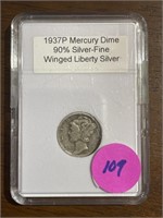 1937p Mercury Dime