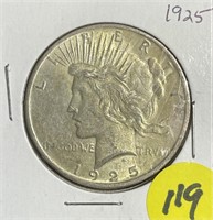 1925 Peace Silver Dollar