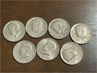 7 Kennedy Half Dollars