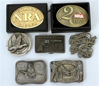 Hunting Belt Buckles, NRA, Bear Arms, Pistol