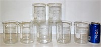 7 Nice 600ml Pyrex #1000 Clear Science Beakers