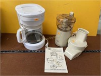 Drip Coffee Maker & Food Processor