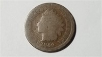 1869 Indian Head Cent Penny
