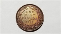 1911 Canadian Large Cent Uncirculated