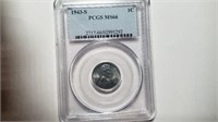 1943 S Lincoln Cent Wheat Penny PCGS Graded MS66