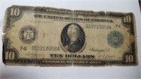 1914 $10 Bill Bank Note
