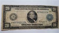 1914 $20 Bill Bank Note High Grade