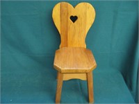 Child's Wooden "Heart" Chair