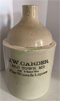 Old Town Maryland whiskey jug labeled JW Carder,