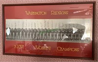 Framed 1937 Washington Redskins football team
