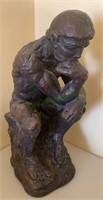 Bronze over plaster statue - The Thinker. Large