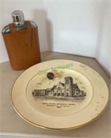 Miscellaneous lot - vintage whiskey flask with