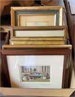 Lot of framed prints - some signed, smaller in