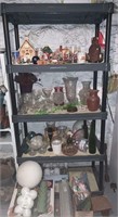 5 shelf unit with contents - flower arrangement