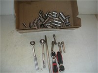 Assorted 3/8Drive Sockets, Ratchets & Extensions