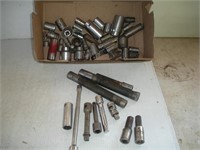 Assorted 1/2 Inch Drive Sockets & Extensions