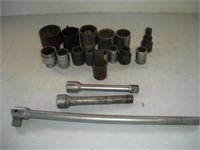 Assorted 3/4 Drive Breaker Bar, Sockets, &