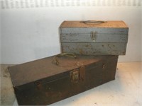 (2) Metal Tool Boxes Largest - 27x8x8 Inches
