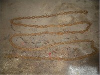 20 Ft Tow Chain W/2 Hooks  Link 1 1/4 x 2 Inches