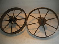 (2) Steel Spoked Wheels 16 Inches