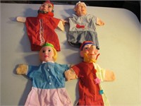 Lot of 4 Vintage Finger Puppets