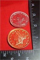 Lot of 2 Commemorative Coins Bush